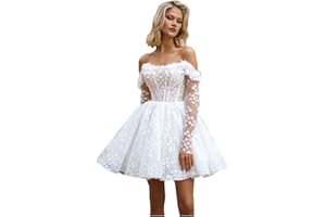 Cudiew Short Wedding Dresses for Women Mini Bridal Dress for Bride 2025 Wedding Reception Gowns