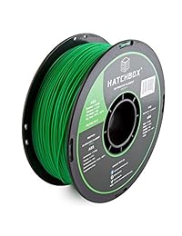 HATCHBOX 3D ABS   2.20 lb   0.07"   GRN, filamento de impresora 3D, precisión dimensional +   0.002", bobina de 2.20 lb, 0.07", color verde.