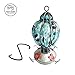 Best Home Products Hummingbird Feeder with Perch - Hand-Blown Glass Feeders | Treat ((Blue Black)