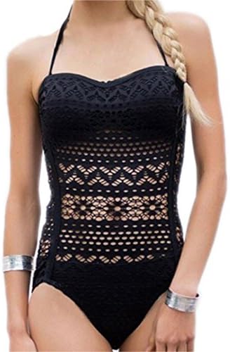 Plus Size Swimwear! Women Swimsuit, Neartime Sexy One Piece Hallow Out Lace Beachwear Bathing Push Up Padded Bikini