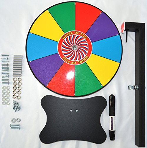image for Moon Glow Sports 12 inch Prize Wheel-Tabletop Color Spinning Wheel wit