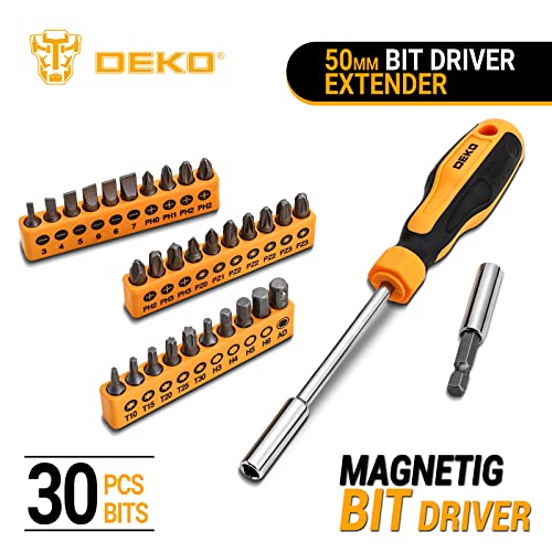 DEKO Tool Kit Set Box 62 Piece Home Repair DIY Tools Basic Hand Toolbox Sets for Home
