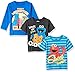 Sesame St Boys' Elmo and Cookie Monster 3 Pack T-Shirts, Blue, 4T