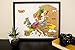JetsetterMaps Scratch Your Travels Europe Region Map 16x20 in Poster