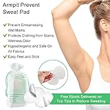Disposable Underarm Dress Shields - COSCOD Pure Pads Antiperspirant Adhesive Underarm Pads,100PCS Armpit pad Comfortable & Discreet & Sweat Free & Odor Free