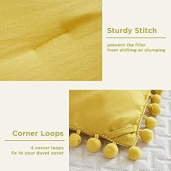 annadaif Mustard Yellow Comforter Set King