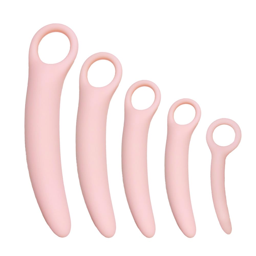 Photo 1 of 5-Pack Silicone Pelvic Floor Muscle Dilator Trainer Set?Pelvic Wand Massager for Women?Muscle Trainer, Strengthening Device (with Storage Bag)