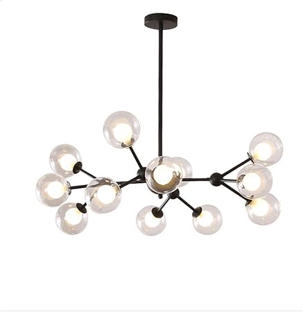 LPZF Glaskugel Kronleuchter Während Der Beleuchtung,G9 Led Glühbirne