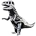 T-Rex Giant Skeleton Dinosaur Inflatable Costume Halloween Cosplay Blow up Outfit Fancy Dress with 1 Fan Blowers (Skeleton T-rex)