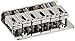 Electric Guitar Hard Tail Bridge Saddle for 6 String Guitar Chrome
