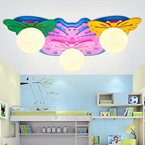 Cniuaceiling Children Room Lamp Girls Room Light Butterfly Led Eye