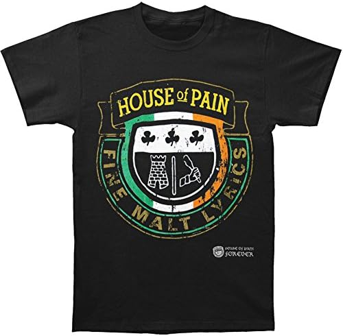 Men's Crest Distressed T-Shirt Black