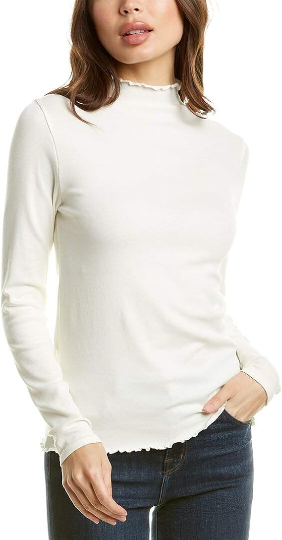 Lilla P Lettuce Edge Turtleneck Ivory SM at Amazon Women’s Clothing store