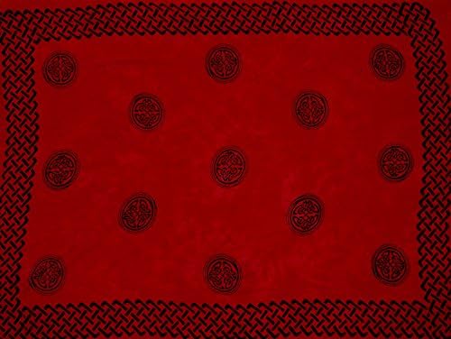 1WS Womens Celtic Knot Scarf Wrap in Red