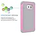Tekcoo for Galaxy S6 Case, [Tmajor Series] [Pink/Grey] Shock Absorbing Hybrid Rubber Plastic Impact Defender Rugged Slim Hard Case Cover Shell for Samsung Galaxy S6 S VI G9200 GS6 All Carriers
