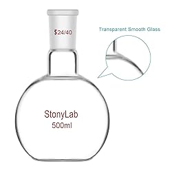 StonyLab Borosilicate Glass Heavy Wall Single Neck