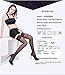 HONENNA Sheer Silky Thigh High Stay Up Silicone Lace Top Stockings (Black B, Small B)