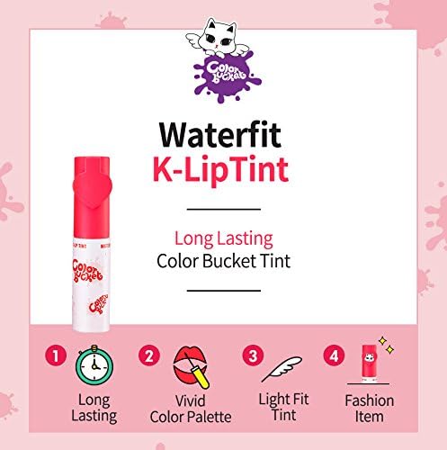 Colorbuckat water fit K-liptint 03 miranda pink color / Lip Stick / Lip Gloss / Cosmetic / Beauty Cosmetic It Item / Lip Moisturizer / korean beauty cosmetic