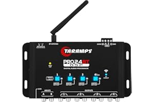 Taramps Pro 2.4 BT Bluetooth DSP Crossover Full Digital Signal Processor, Car Audio Equalizer with App, Amplification up to 9