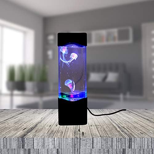 Table Worth (TM) Cool Black Electric Jellyfish Lamp Night Lamp Table Lamp for Home Room Restaurants Cafe Perfect Gift for Home Office House Warming Party Specialty Lighting X9V