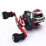 Febway 6.3:1 Saltwater/FreshWater Low Profile Baitcasting Fishing Reel Bait Casting Baitcast Caster Magnetic Brake System (right)