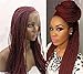 ATOZWIG 99J African American Woman Hand Knoted-Braided Lace Hair Wigs Heat Resistant Synthetic Hair Box Braid Lace Front Wigs