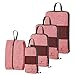 5 Set Compression Packing Cubes Travel luggage Suitcase Organizer Set Packs More in Less Space