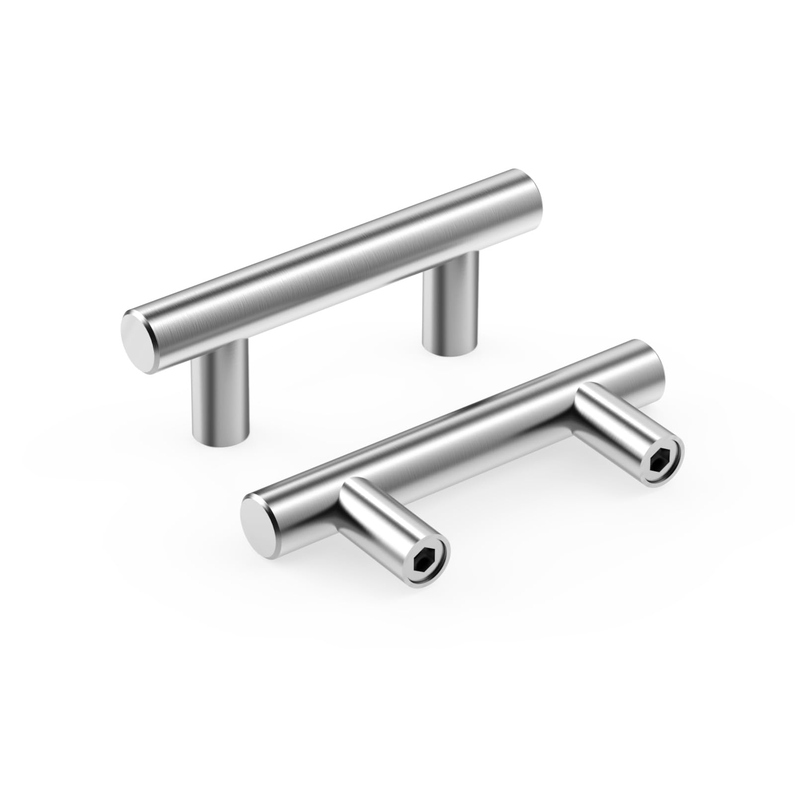 10 x Stainless Steel T Bar Handle Furniture Handles Door Handles Kitchen Cabinet Handle Hole Distance