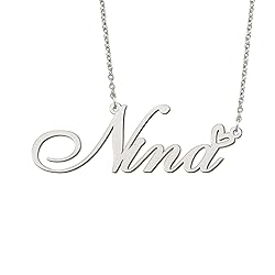 BYBWBL Nina Name Pendant Necklace Silver Color