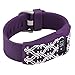 WITHit XO Your Sister Designer Sleeve Compatible with The Fitbit Charge/Fitbit Charge HR - Band Cover - Arabesque Plum/White