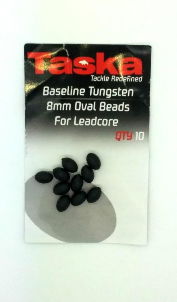 Taska Baseline Tungsten 8mm Oval Beads for Leadcore