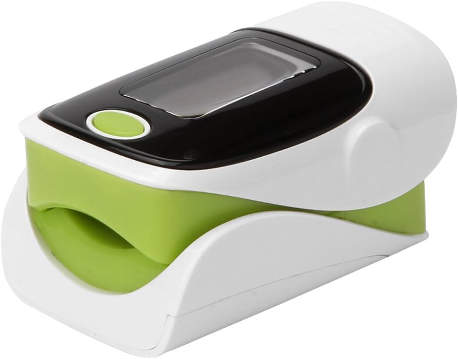 Forepin reg; Portable Digital Pulsoximeter Blood Oxygen and Pulse Sensor Meter Finger Pulse Fingertip Oximeter Heart Rate Meter Monitor With LED Display for Elder and Adults, Green