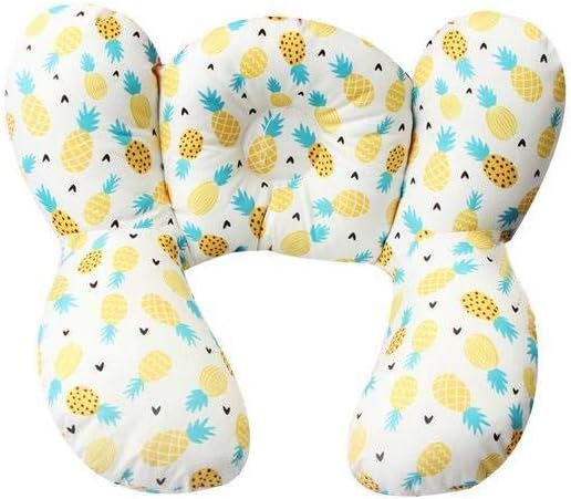Baby Neck Support Cushion Travel Toddler Head Pillow U Shape Infant Head Pillow for Stroller Pushchair Car Safety Seat Pillow Pineapple Pattern