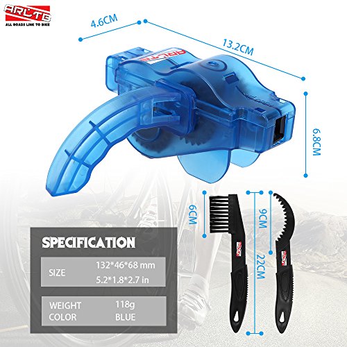 Arltb Bike Chain Scrubber Chain Brush Chain Gear Cleaner Bicycle Clean Tool Set Bike Maintenance Care Cleaner Accessories for Cycling Bikes Road Bikes Mountain Bikes MTB (Blue)