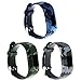 ECSEM Replacement Bands and Straps Compatible with Garmin Vivofit JR Vivofit JR.2 Vivofit 3 Band Large, with Secure Clasps [3pcs Floral Pattern Bands] Navy/Army/Air Force