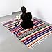 OurWarm 59 x 84 Inch Mexican Tablecloth Serape Blanket, Large Square Cotton Fringe Fiesta Tablecloth for Mexican Cinco de Mayo Party Decorations