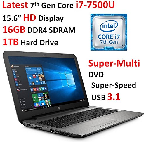 UPC 808890175330, 2017 HP Pavilion 15.6&quot; Premium High Performance HD Laptop PC, Intel Core i7-7500U (up to 3.5GHz), 16GB Memory, 1TB HDD, Super-Multi DVD, Wi-Fi, Bluetooth, RJ-45, Webcam, USB 3.1, Windows 10