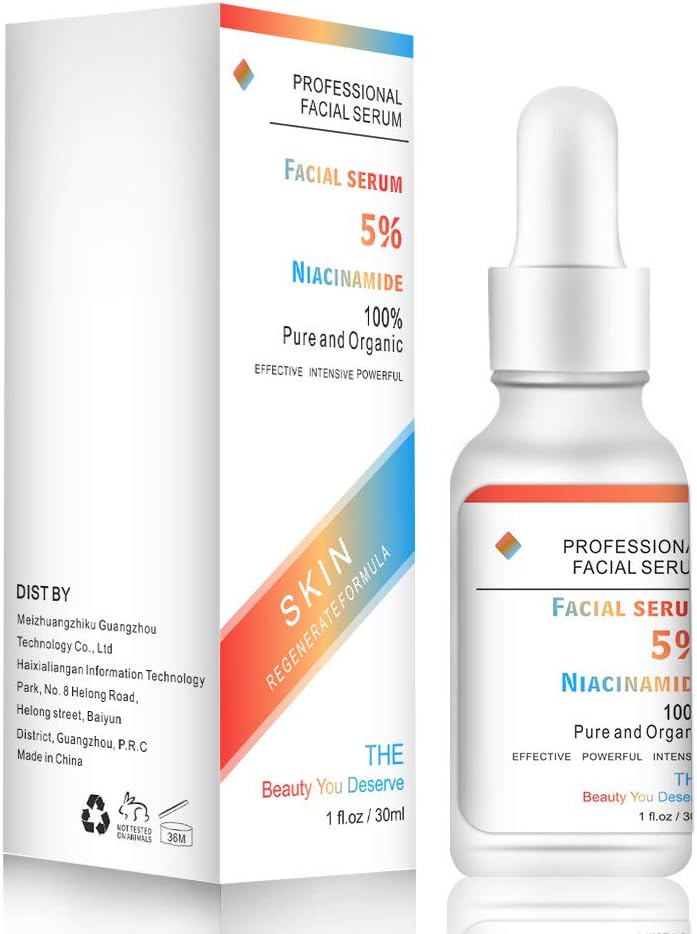 TYESC Niacinamide 5% Skin Serum, Vitamin B3 Facial Serum Organic Hyaluronic Acid Serum Anti Acne Aging Serum for Face Neck and Chest
