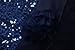 JerrisApparel Little Girls' Sequin Mesh Flower Ball Gown Party Dress Tulle Prom (6, Navy Blue)