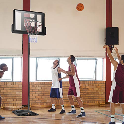 GYMAX Portable Basketball Hoop, 8.510ft Height Adjustable Basketball