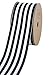 LaRibbons Black and White Striped Grosgrain Ribbon for Gift Wrap Ribbon, 1-1/2 Inch by 10 Yard/Spool