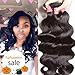 Dinoce Compatible with Longqi Hair Peruvian Body Wave 3 Bundles 100% Unprocessed Virgin Remy Human Hair Weave Body Wavy 300g Natural Color (16 18 20 Inch)