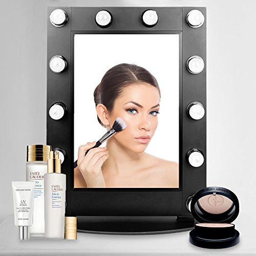 Sself hollywood lighted makeup mirror vanity mirror wit…