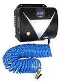 Plews & Edelmann Tru-Flate 16-250 Tankless Wall-Mount Garage Air Compressor with Gauge and 25' Coiled Hose