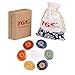 TGS Gems Reiki Chakra Stones with Chakra Case Stones with Engraved Symbols, Set of 7