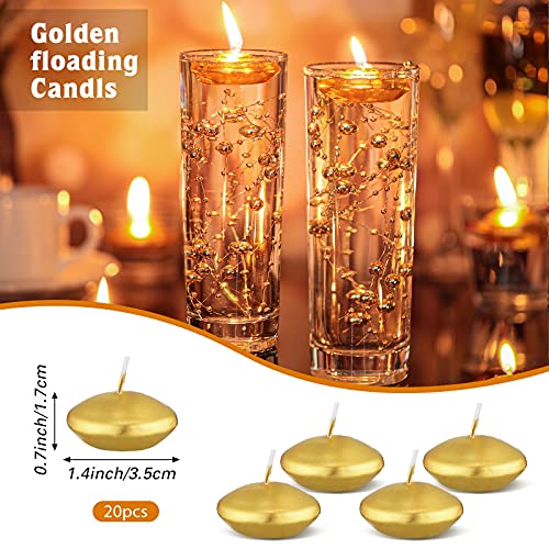 20 Pieces Unscented Floating Candles Small Floating Candles Round Tea