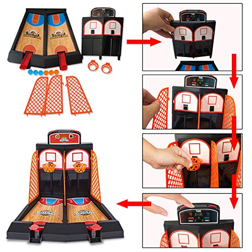 ArtCreativity Desktop Arcade Basketball Game, Tabletop Indoor Basketball Shooting Game for Kids