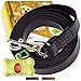 ADITYNA Leather Dog Leash 6 ft x 3/4 inch - Soft, Strong, Heavy Duty for Large & Medium Breeds - Dog Lead for Walking, Training, Hiking and Running (Black)
