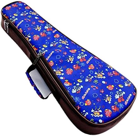 Koolemon Cartoon Pattern Folk Design Ukulele Bag Case (23 inch/63x22cm, Fish)