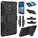 Note Edge Case, Elegant Choise Hybrid Shockproof Kickstand Holster Case Cover with Belt Clip for Samsung Galaxy Note Edge £¨Black£